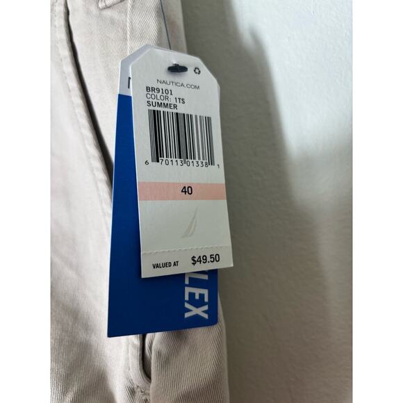 NWT Mens Nautica Khaki Deck Shorts Sz 38"x8.5" Inseam - Picture 2 of 3